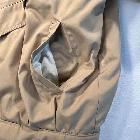 London Fog Jacket Snap Up Size 12 PET Tan Padded Pockets Lined Winter - Picture 10 of 16